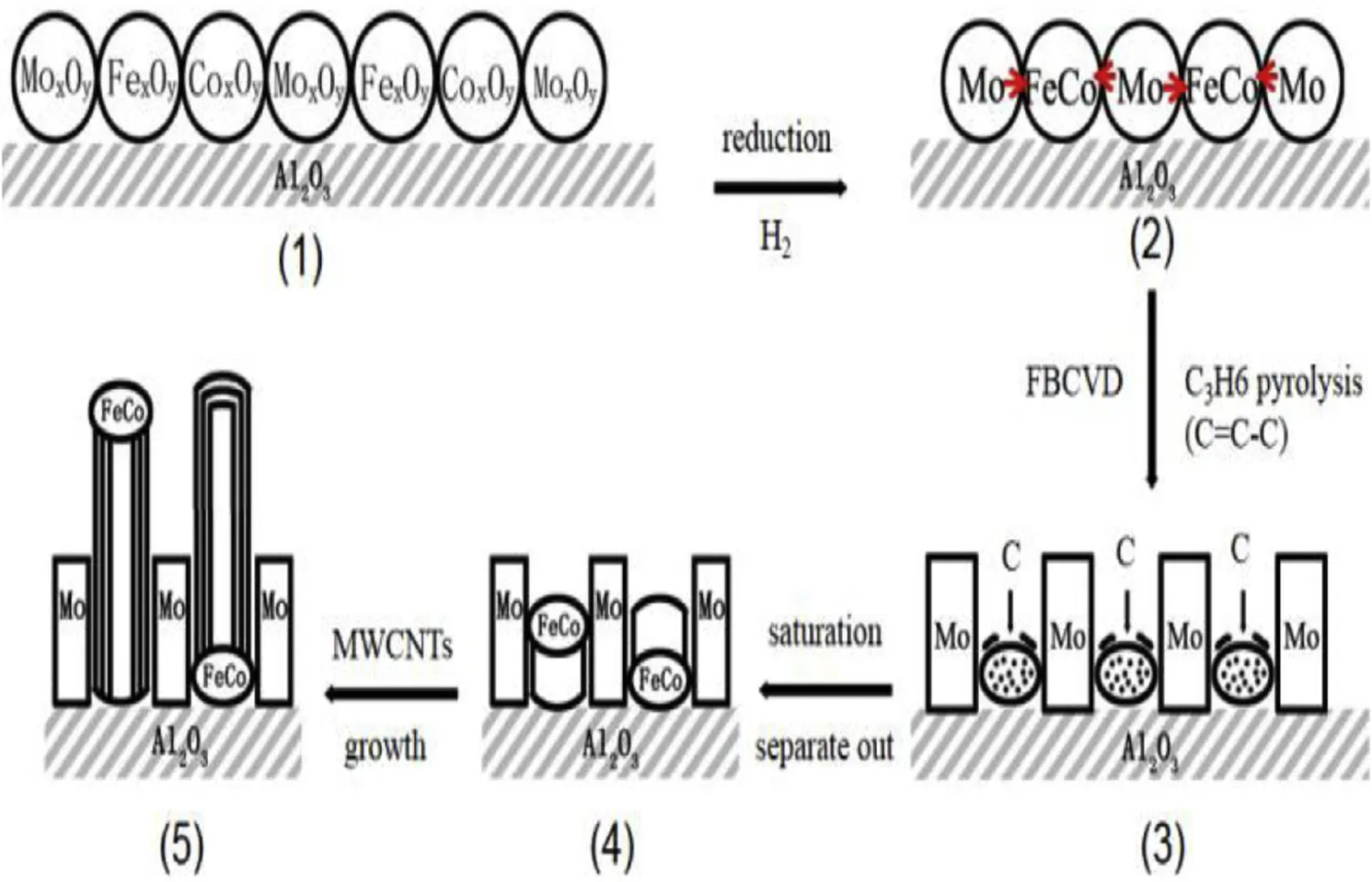 multi-walled carbon nanotubes manufacturing process