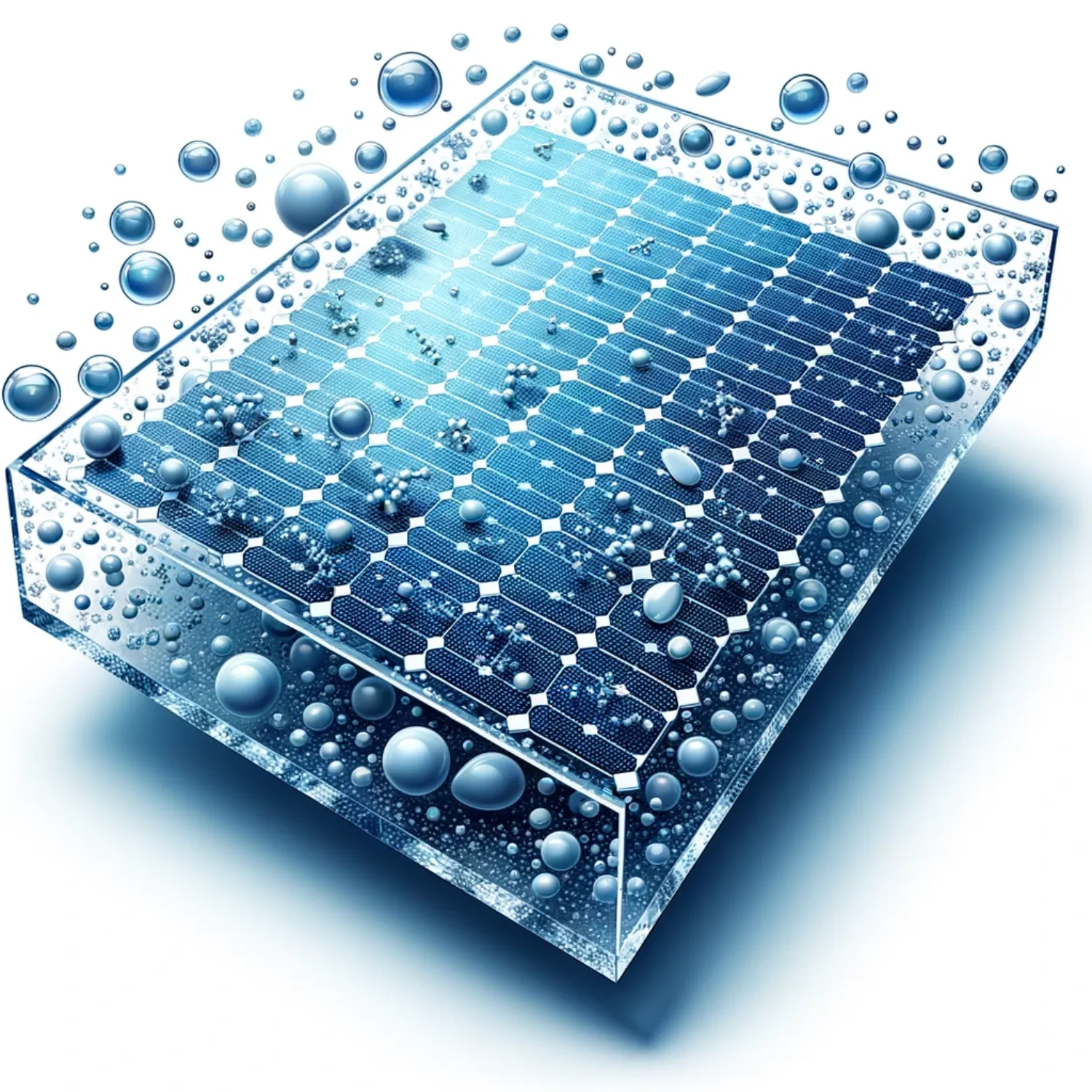 Vector depiction of a transparent solar panel with embedded carbon nanotubes, illustrating their potential in renewable energy applications